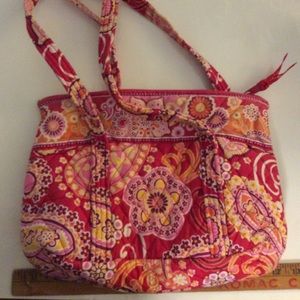 Vera Bradley shoulder bag red, pink, orange floral